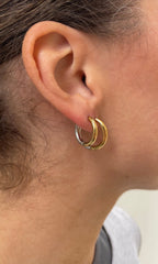 Boucles D'Oreilles Bicolor Thin Classic