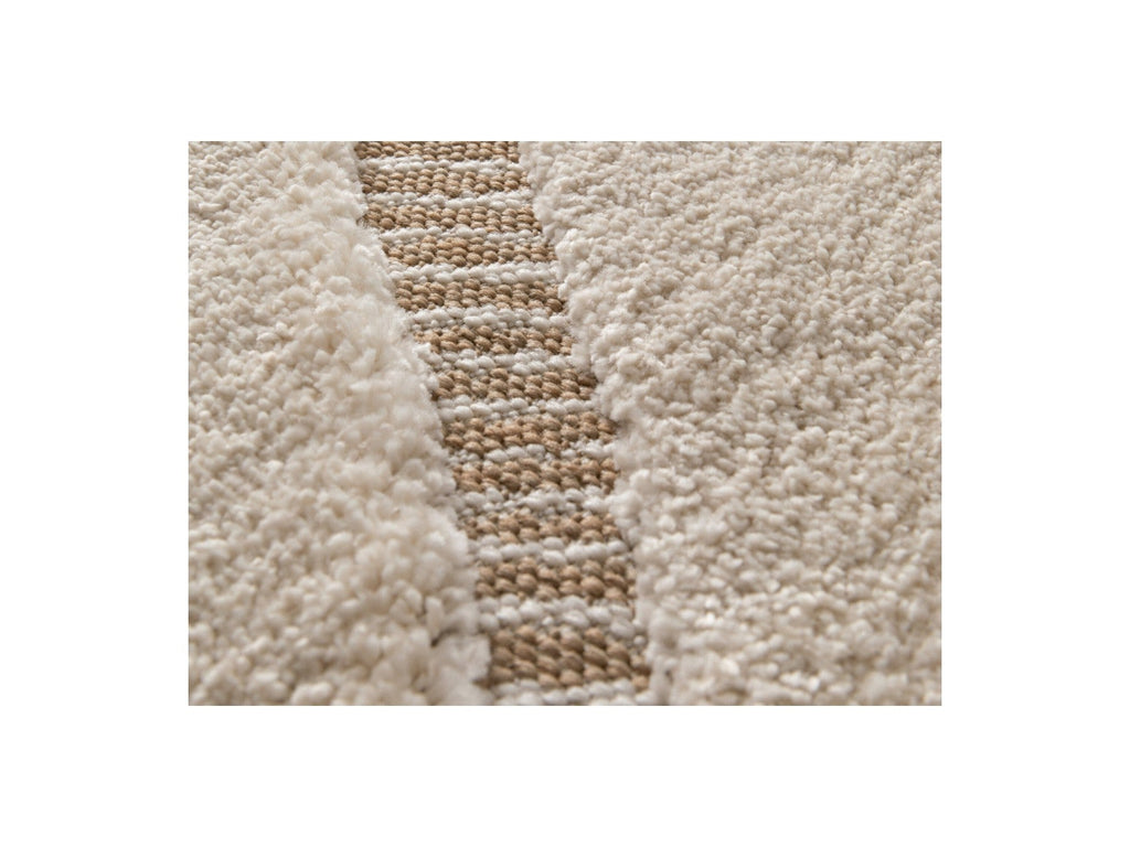 Rachida - Tapis Poils Ras - Motif Graphique - Beige