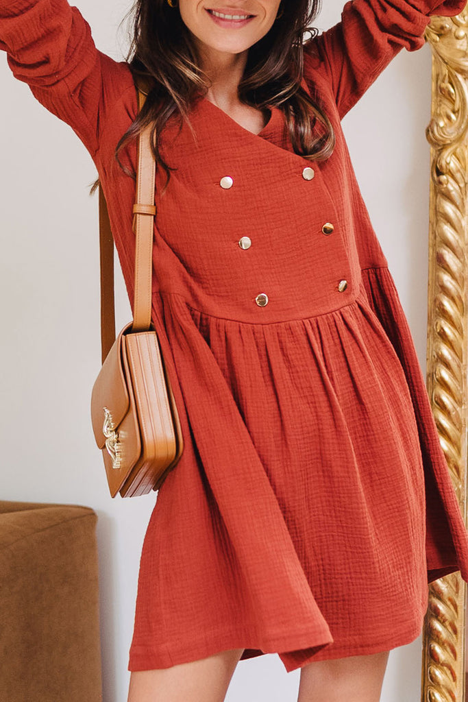 Robe Jade Grenat Coton