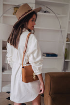 Robe Lison Velours Écru