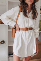 Robe Lison Velours Écru
