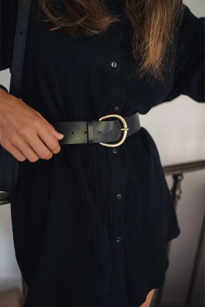 Robe Lison Noir Coton
