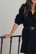 Robe Lison Noir Coton