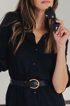 Robe Lison Noir Coton