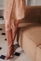 Robe Lison Velours Brun