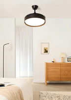 Wind Clear Edge - Ventilateur De Plafond Silencieux 40W Avec Pales Rétractables Et Lumière Led - Noir