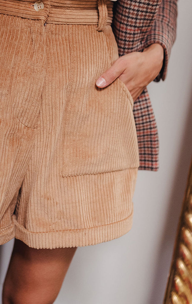 Short Jonas Velours Brun