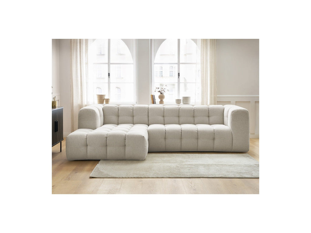 Cloud - Canapé D'Angle Fixe - Tissu Lisse - Angle Gauche