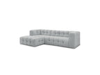 Cloud - Canapé D'Angle Fixe - Tissu Lisse - Angle Gauche