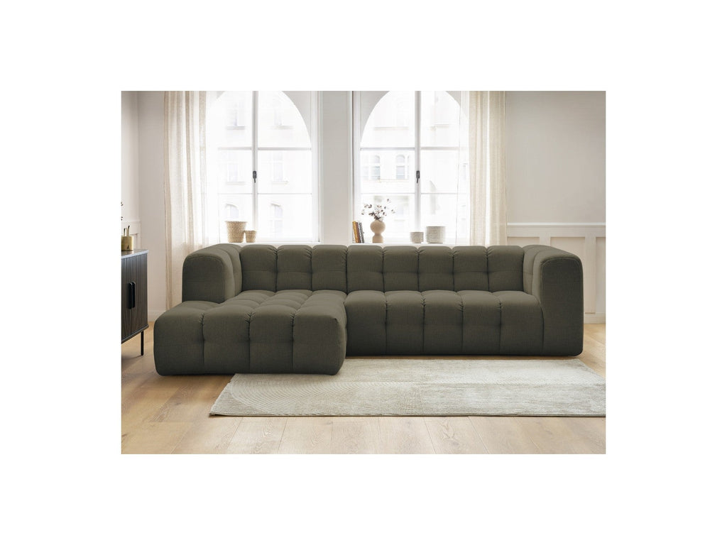 Cloud - Canapé D'Angle Fixe - Tissu Lisse - Angle Gauche
