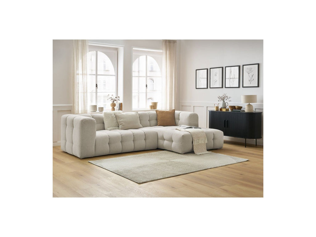 Cloud - Canapé D'Angle Fixe - Tissu Lisse - Angle Droit