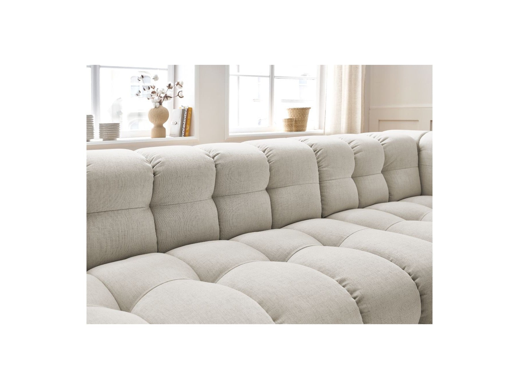 Cloud - Canapé D'Angle Fixe - Tissu Lisse - Angle Droit