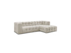 Cloud - Canapé D'Angle Fixe - Tissu Lisse - Angle Droit