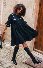 Robe Lili Noir Coton
