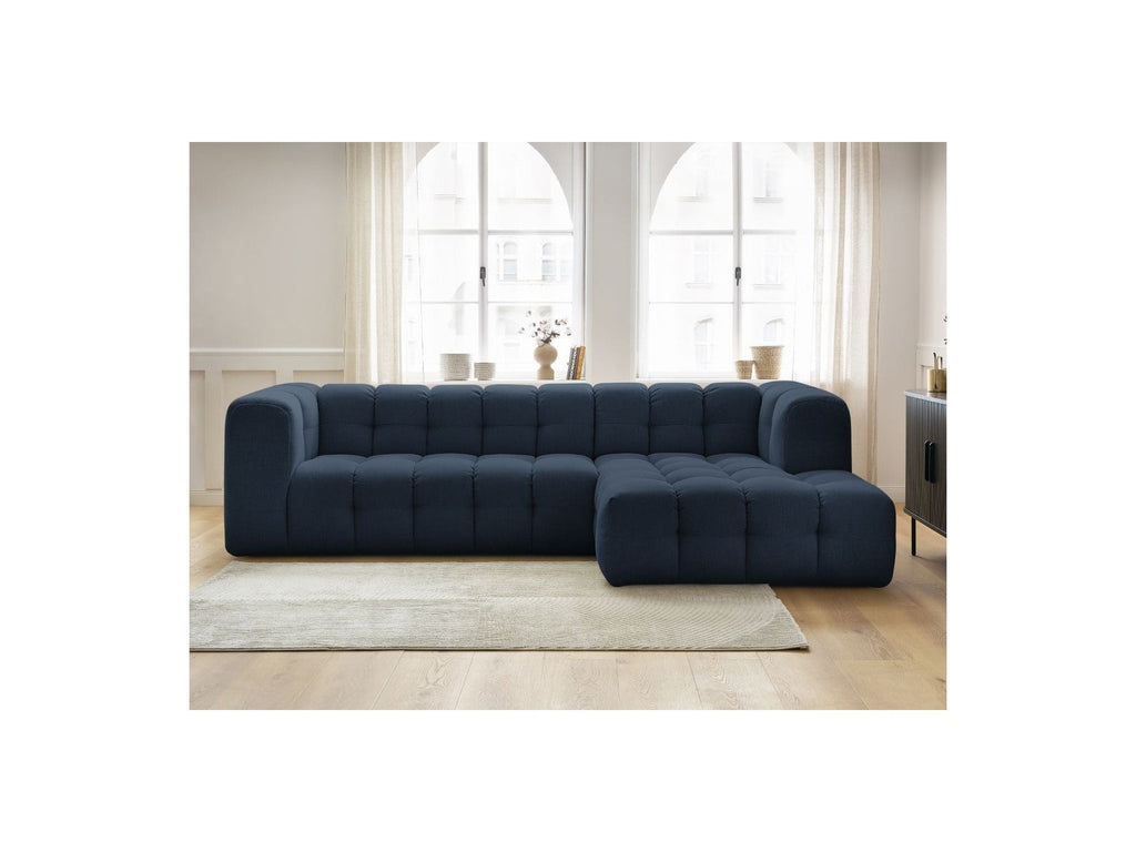 Cloud - Canapé D'Angle Fixe - Tissu Lisse - Angle Droit