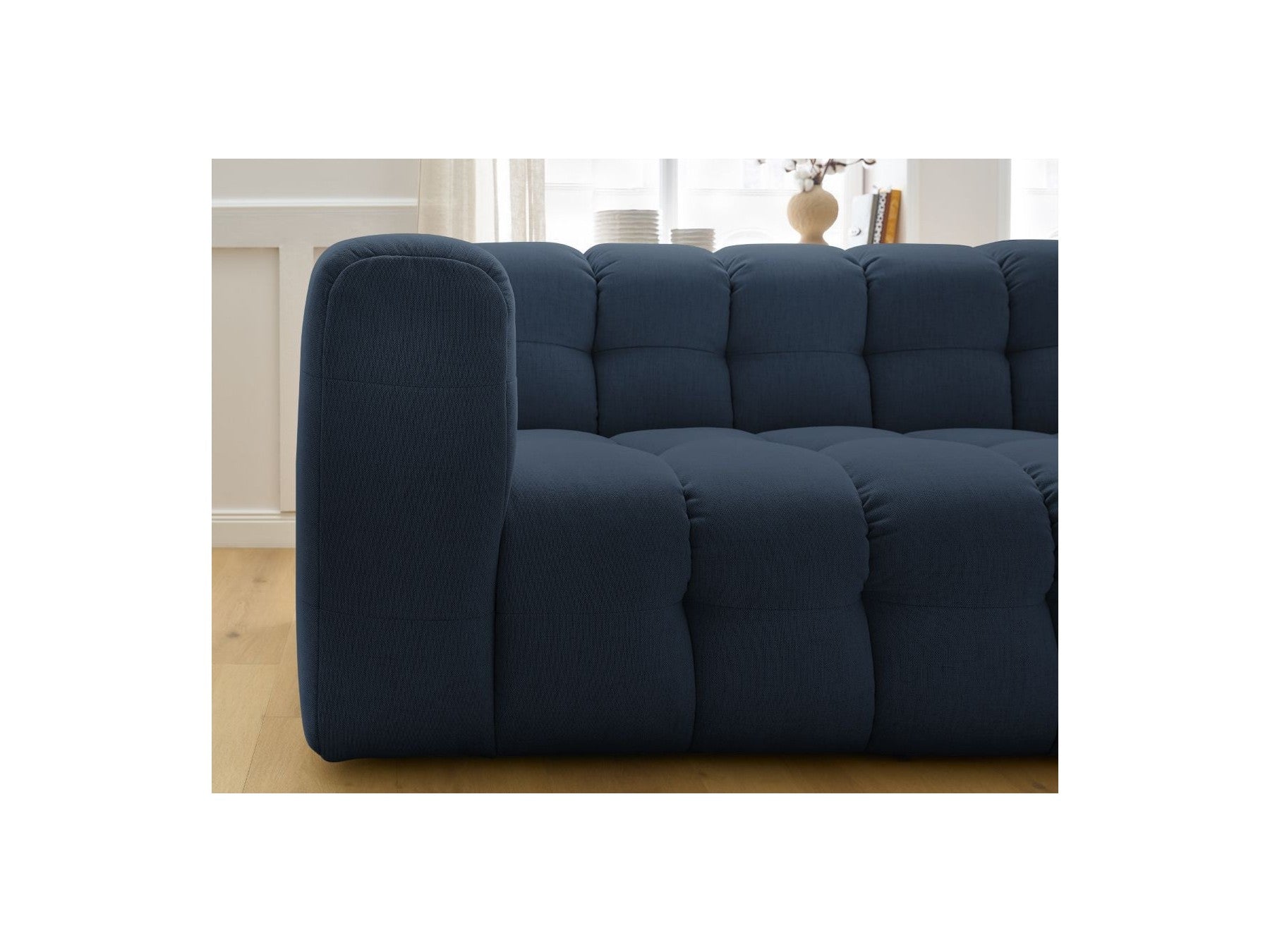Cloud - Canapé D'Angle Fixe - Tissu Lisse - Angle Droit