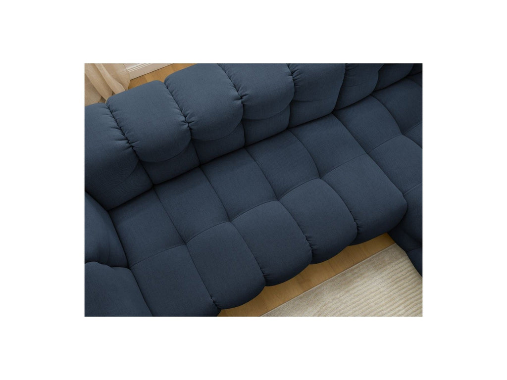 Cloud - Canapé D'Angle Fixe - Tissu Lisse - Angle Droit