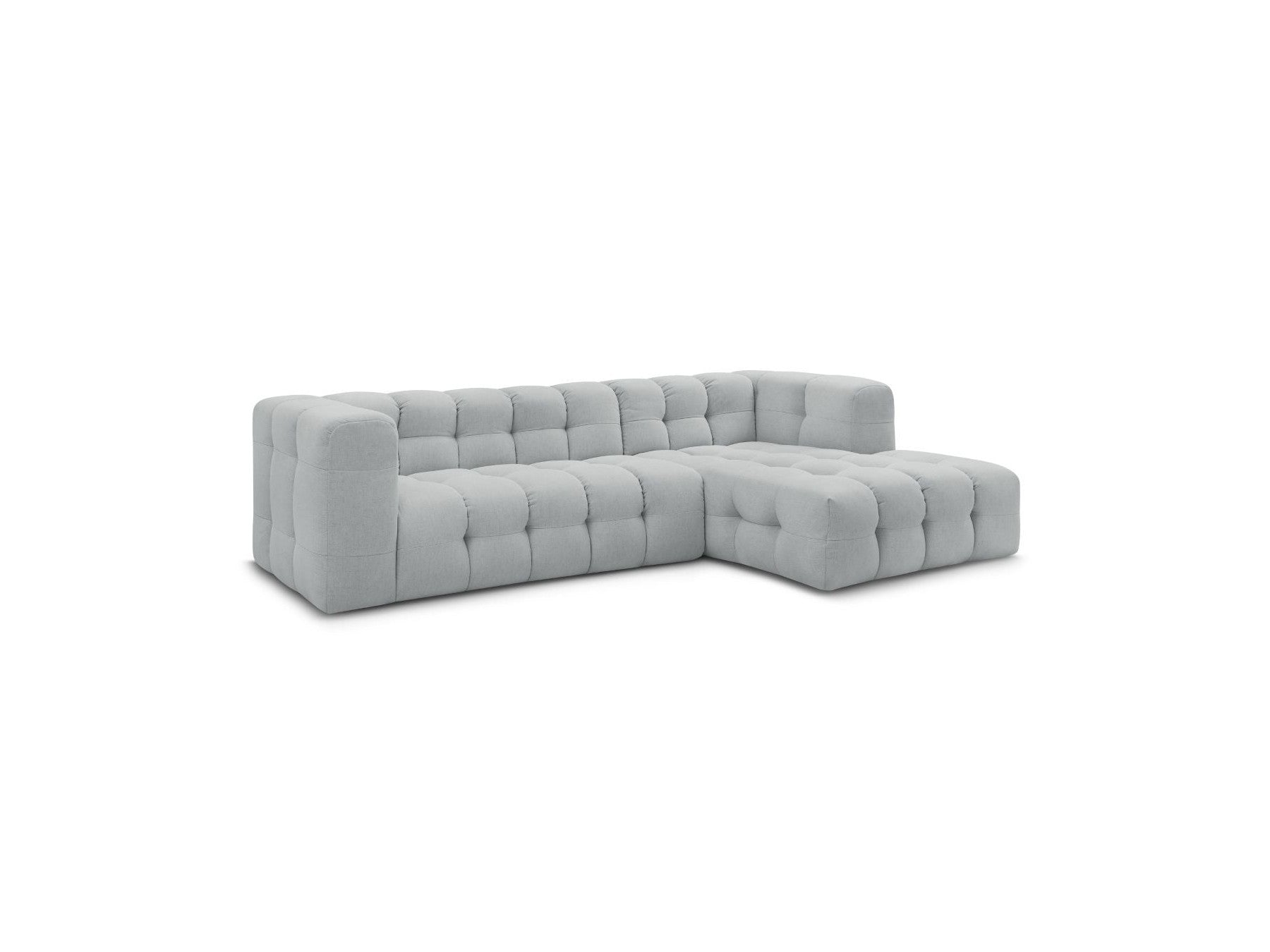 Cloud - Canapé D'Angle Fixe - Tissu Lisse - Angle Droit