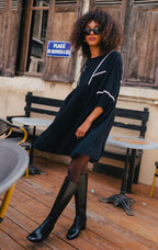 Robe Lili Noir Coton