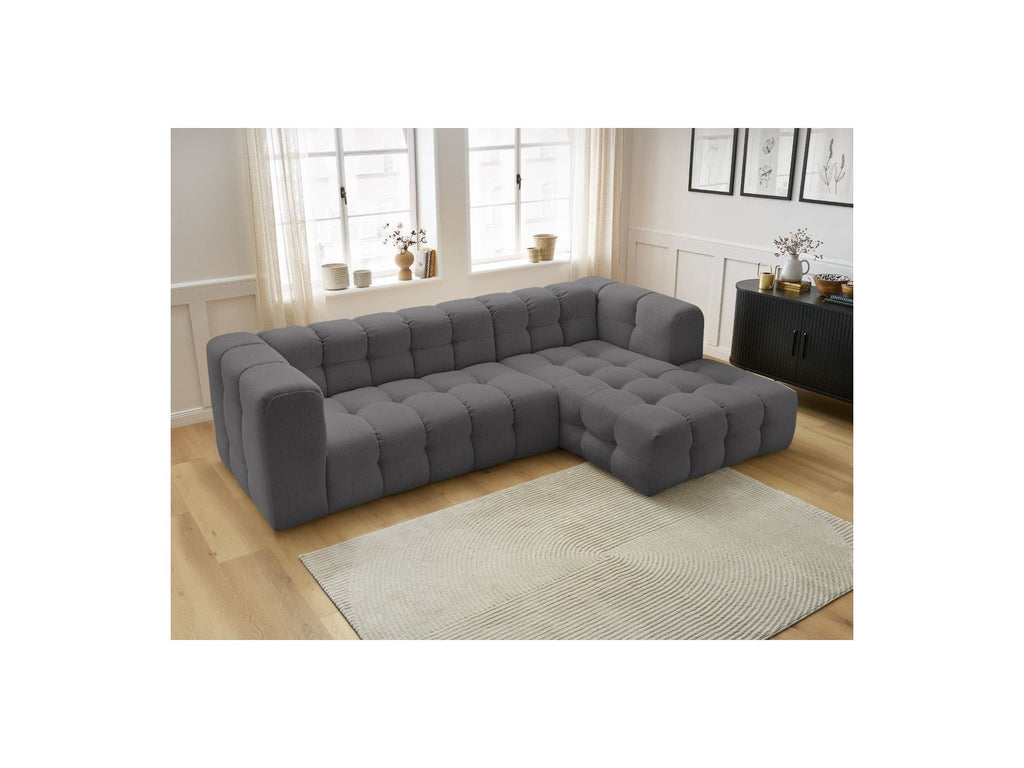 Cloud - Canapé D'Angle Fixe - Tissu Lisse - Angle Droit