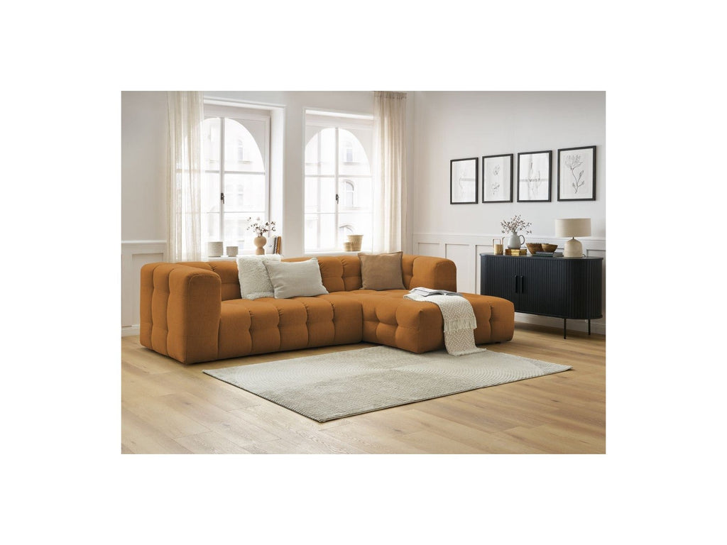 Cloud - Canapé D'Angle Fixe - Tissu Lisse - Angle Droit