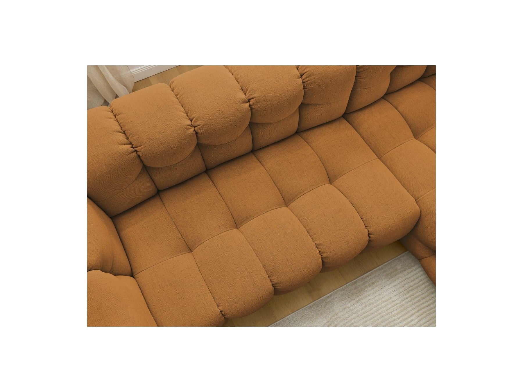 Cloud - Canapé D'Angle Fixe - Tissu Lisse - Angle Droit