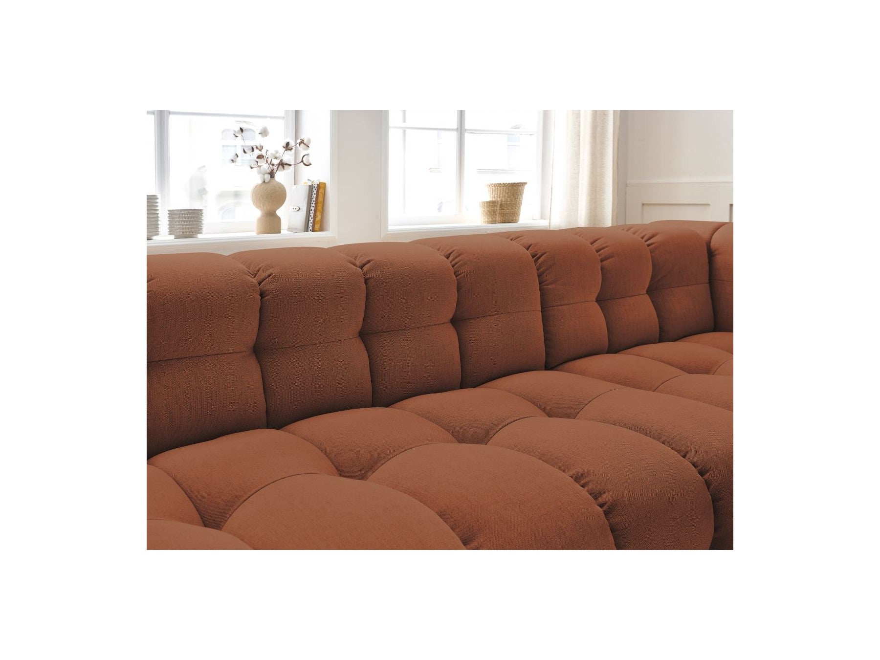 Cloud - Canapé D'Angle Fixe - Tissu Lisse - Angle Droit