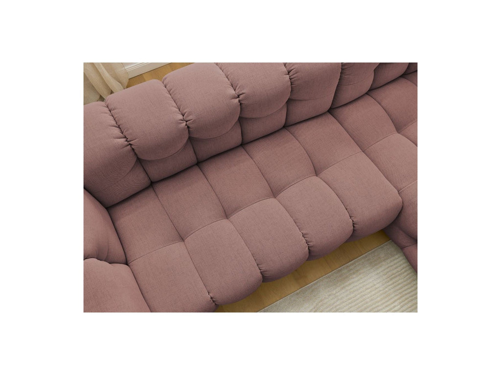 Cloud - Canapé D'Angle Fixe - Tissu Lisse - Angle Droit