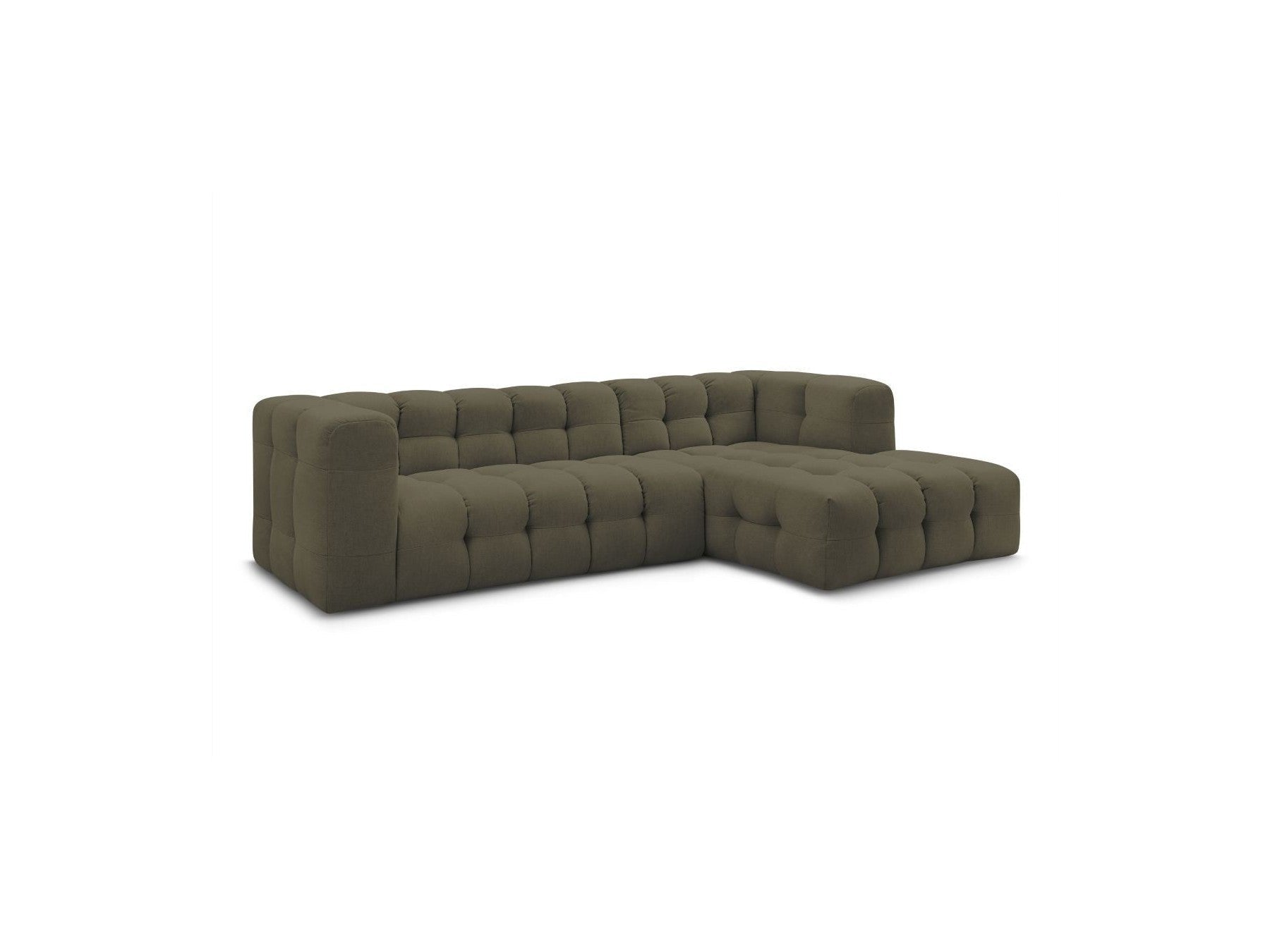 Cloud - Canapé D'Angle Fixe - Tissu Lisse - Angle Droit