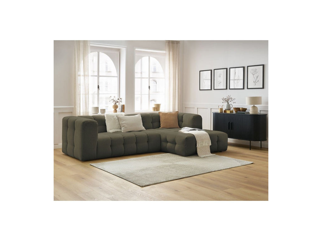 Cloud - Canapé D'Angle Fixe - Tissu Lisse - Angle Droit