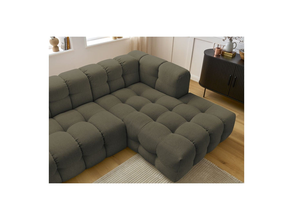 Cloud - Canapé D'Angle Fixe - Tissu Lisse - Angle Droit