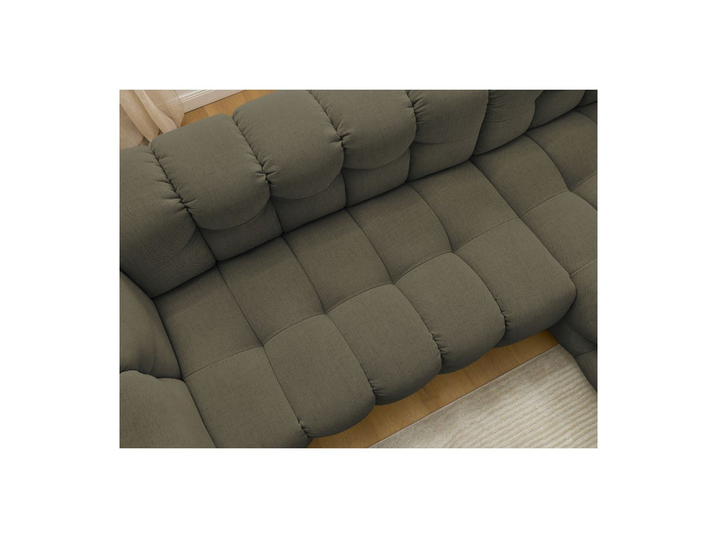 Cloud - Canapé D'Angle Fixe - Tissu Lisse - Angle Droit