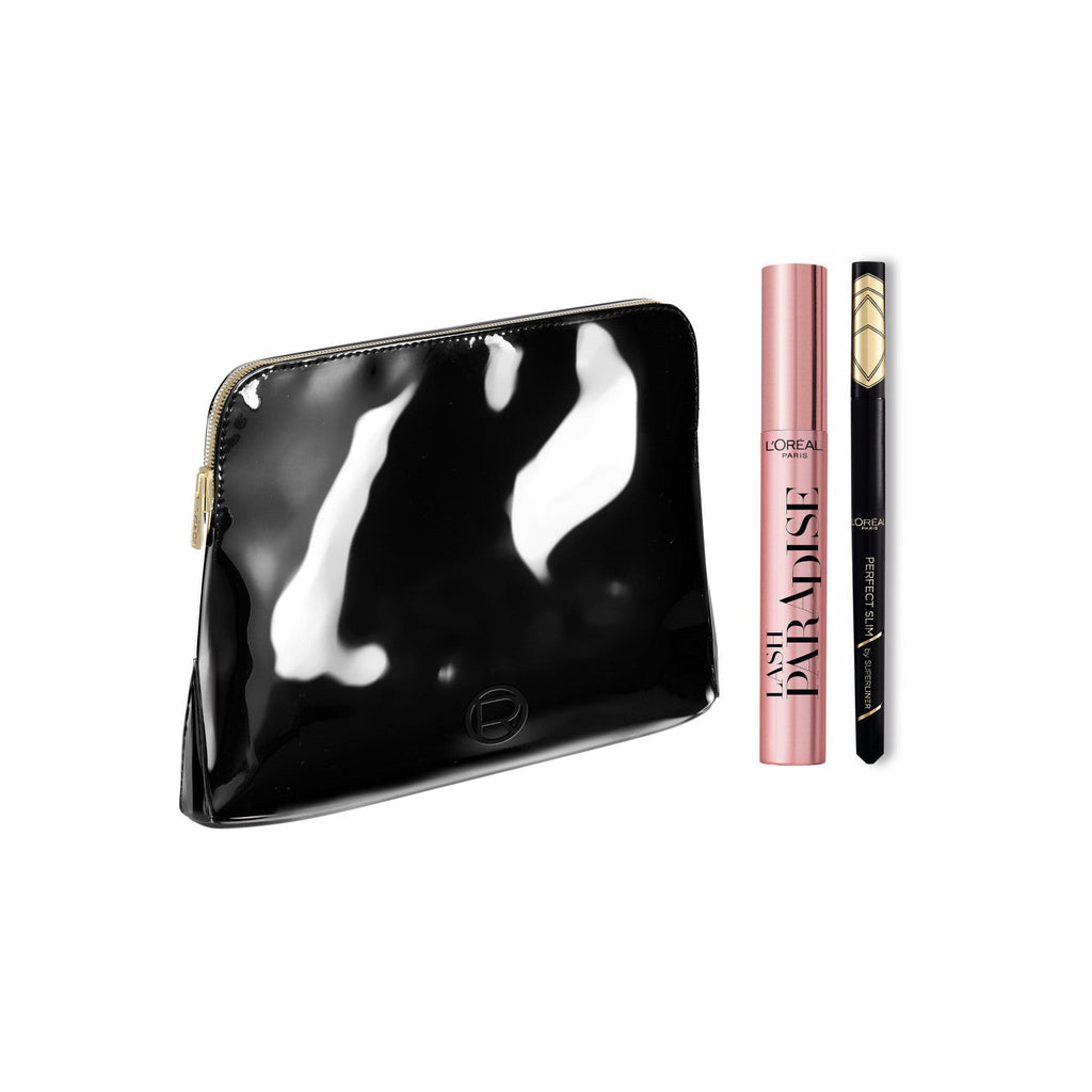L'Oréal Paris - Trousse Femme Luxe - Mascara Lash Paradise Noir Intense + Eyeliner Perfect Slim Noir