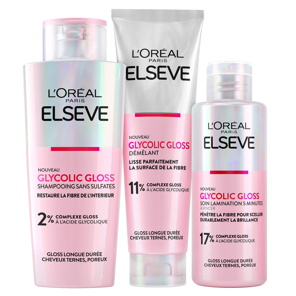 L'Oréal Paris - Elsève Glycolic Gloss - La Routine Complète Des Cheveux Ternes