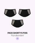 Pack Menstruel Trio Shortys Tulle Pois