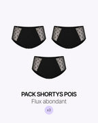 Pack Menstruel Trio Shortys Tulle Pois