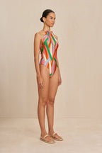 Maillot Une Pièce Lula - Vintage Stripe Print