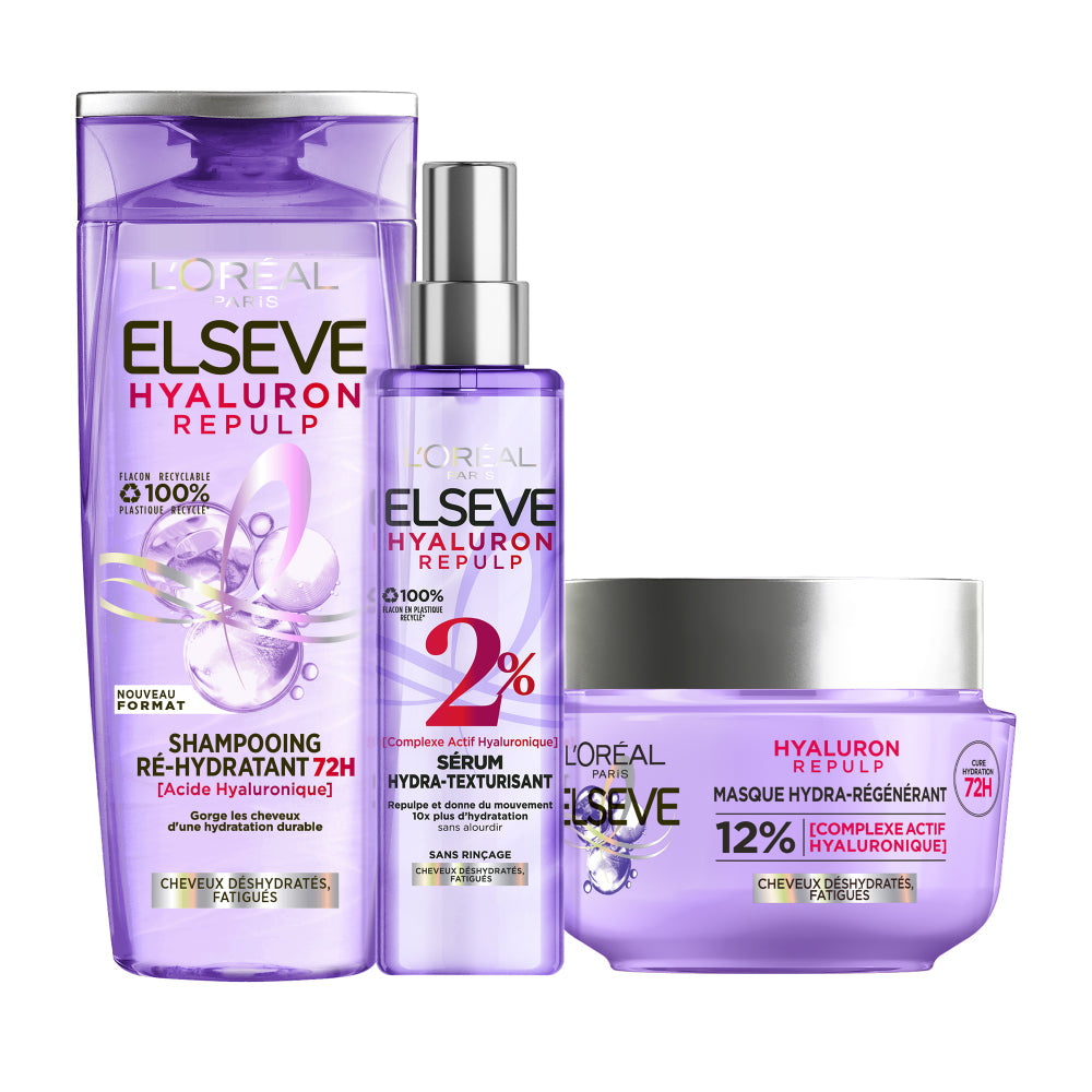 L'Oréal Paris - Elsève Hyaluron Repulp La Routine Des Cheveux Déshydratés