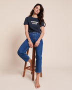 Le T-Shirt Maman Cool En Jersey Côtelé - Charbon