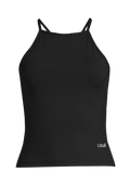 Built-In-Bra Halterneck Tank - Black