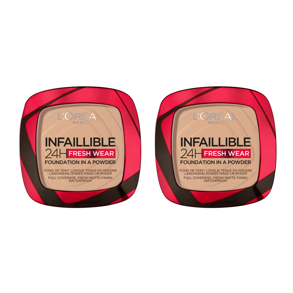 L'Oréal Paris - Infaillible - Lot De 2 Fonds De Teint En Poudre Longue Tenue Infaillible - 130 Beige Peau