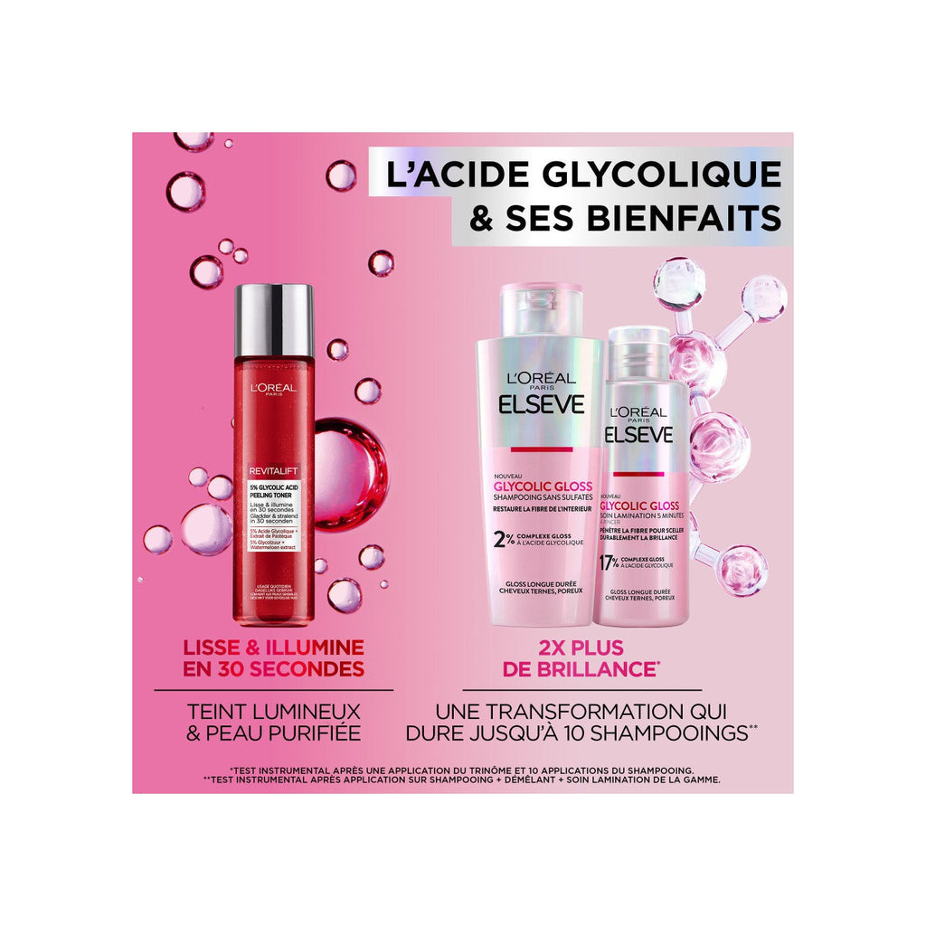 L'Oréal Paris - La Routine À L'Acide Glycolique Pour Tous Types De Peaux & Cheveux