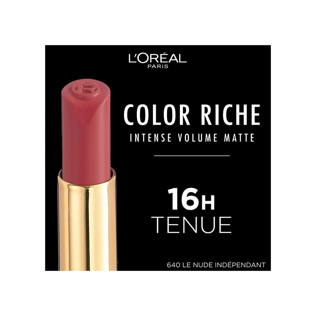 L'Oréal Paris - Coffret 3 Rouges À Lèvres - Mat & Repulpant - Color Riche - Teintes : Nude Independant (640), Rouge Déterminati