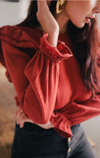 Blouse Silène Grenat Coton