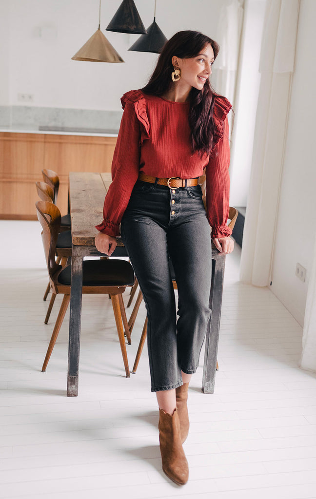 Blouse Silène Grenat Coton