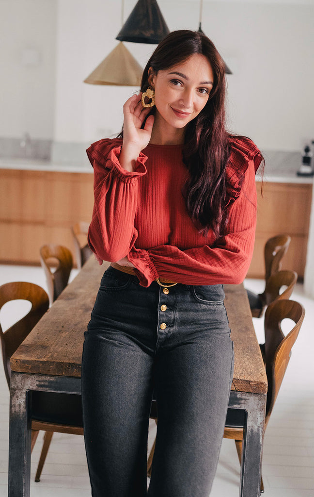 Blouse Silène Grenat Coton