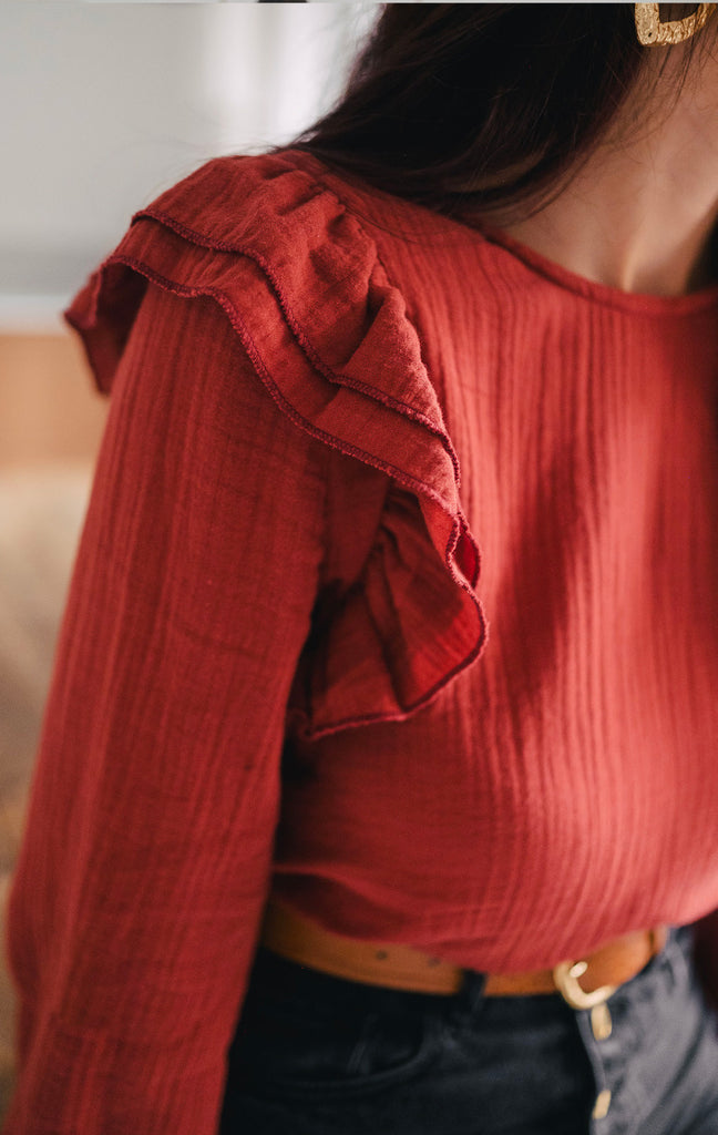 Blouse Silène Grenat Coton