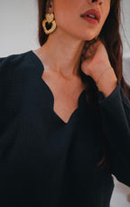 Blouse Sully Ébène Coton