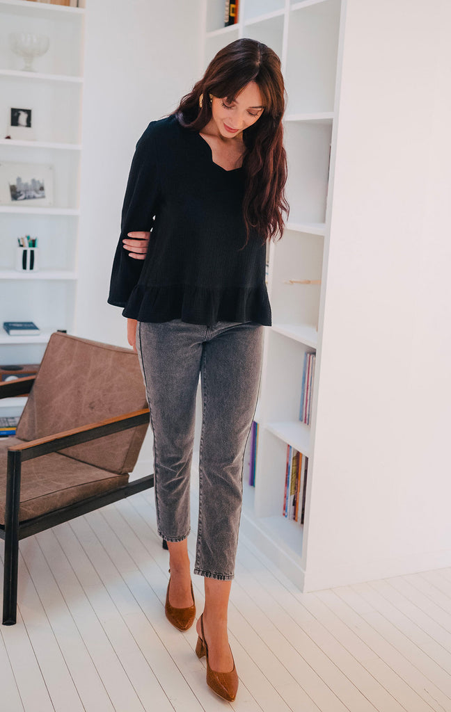 Blouse Sully Ébène Coton