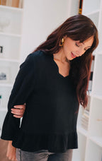 Blouse Sully Ébène Coton